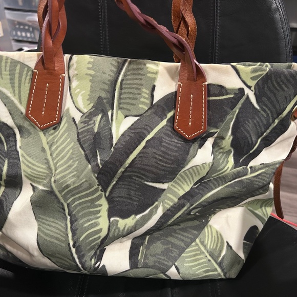 Dooney & Bourke Leaf Pattern Tote with Brown Accents - Picture 7 of 13